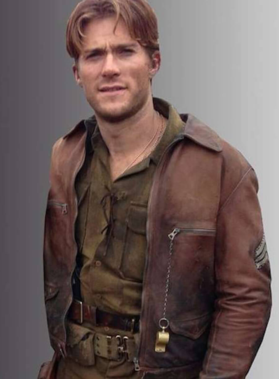 Harpoon Sergeant Miles Inspired Distressed Brown Leather Jacket - Fury Style