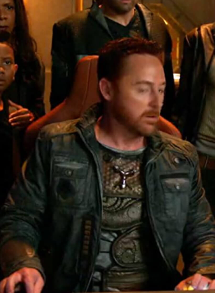 Harpoon Lt. Gordon Malloy Inspired Black Leather Jacket - The Orville Style