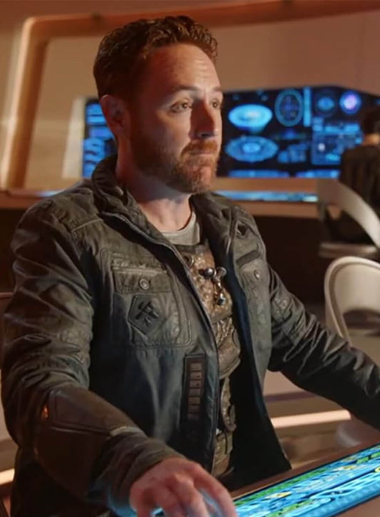 Harpoon Lt. Gordon Malloy Inspired Black Leather Jacket - The Orville Style