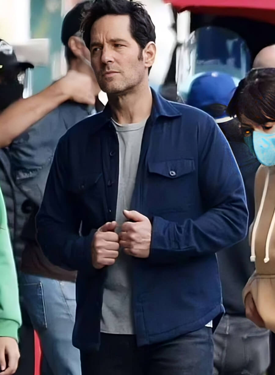 Harpoon Scott Lang Inspired Blue Leather Jacket - Ant-Man and the Wasp Style