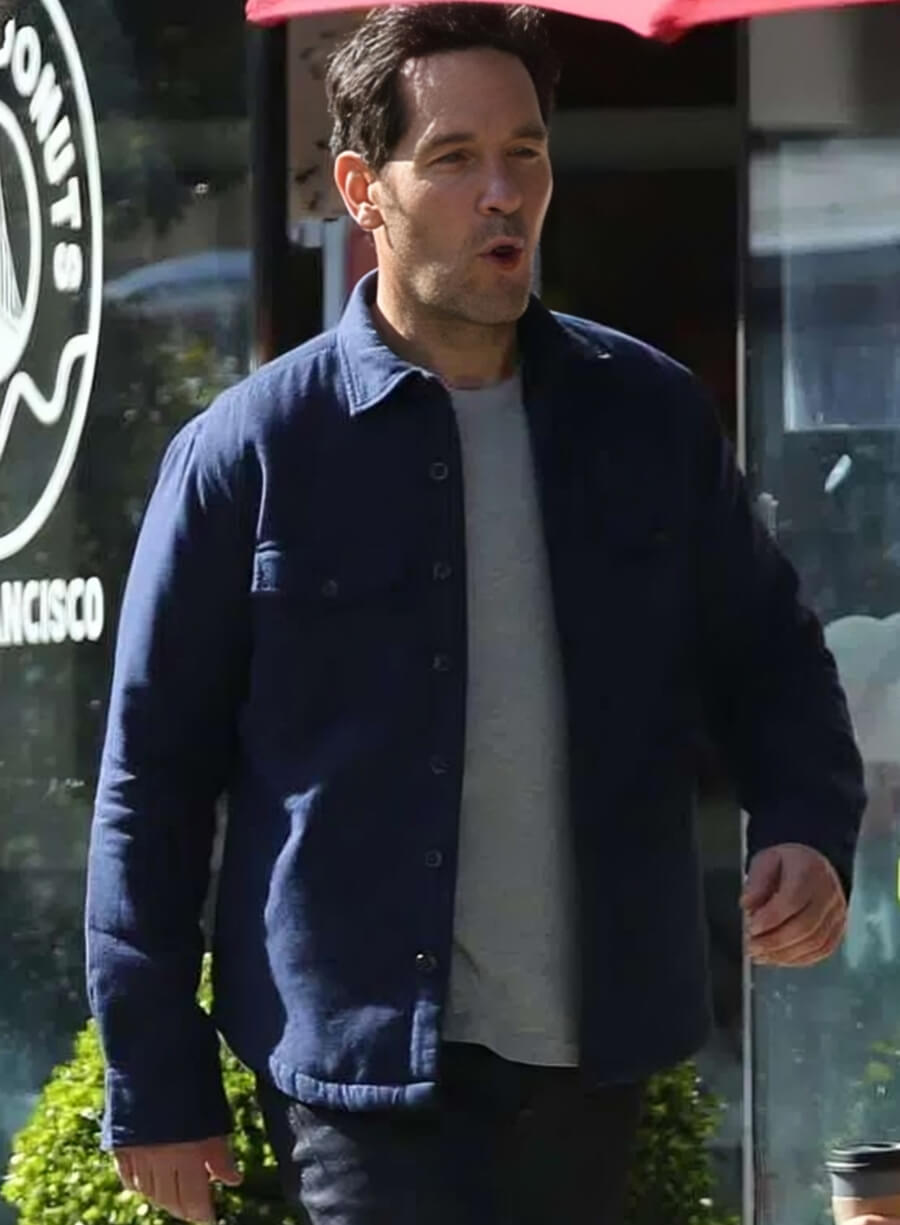 Harpoon Scott Lang Inspired Blue Leather Jacket - Ant-Man and the Wasp Style