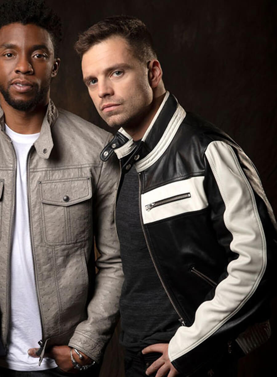 Harpoon Sebastian Stan Inspired Black Leather Jacket