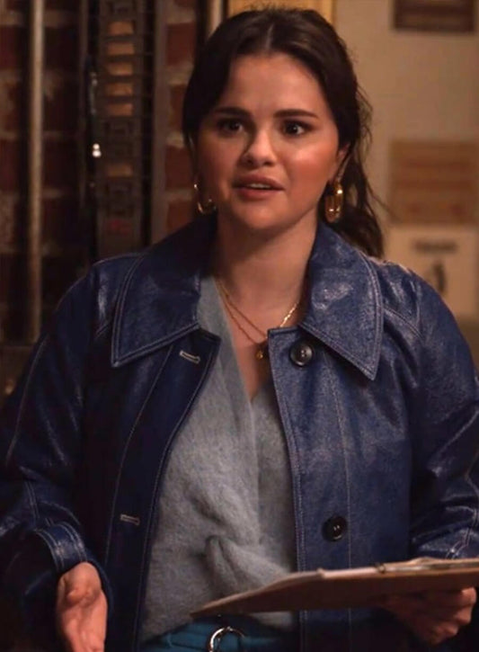 Harpoon Mabel Mora Inspired Blue Leather Jacket - Only Murders in the Building Style