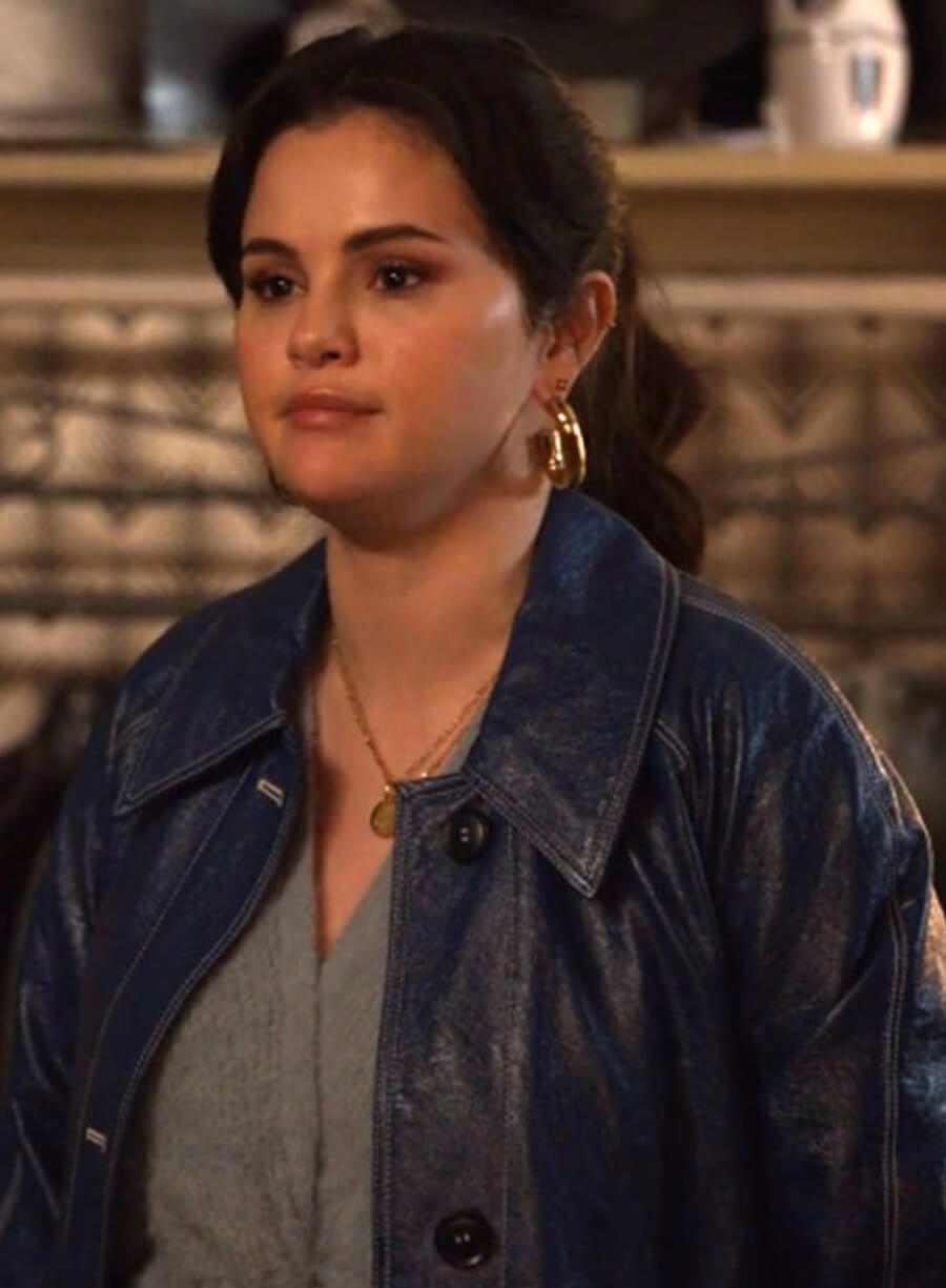 Harpoon Mabel Mora Inspired Blue Leather Jacket - Only Murders in the Building Style