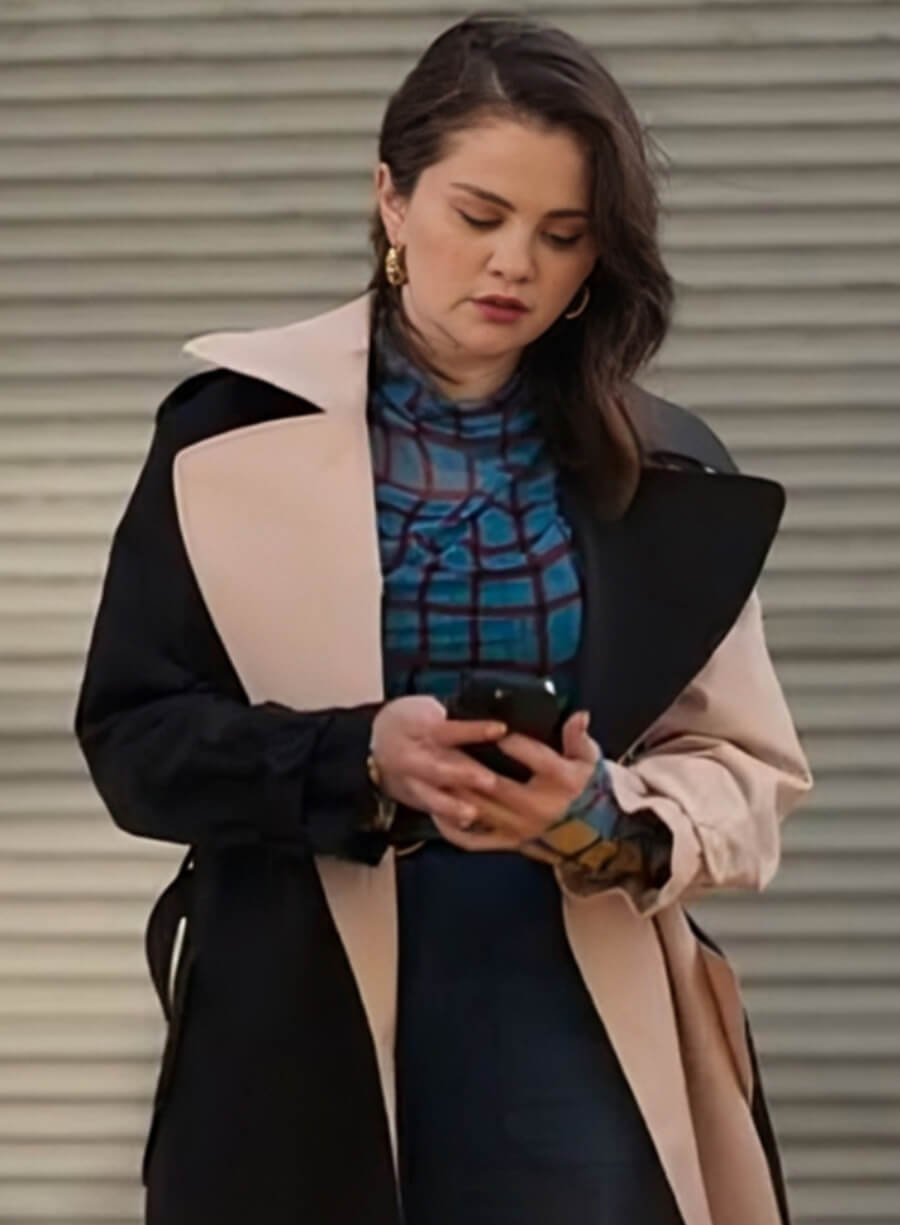Harpoon Mabel Mora Inspired Beige & Black Coat - Only Murders in the Building Style