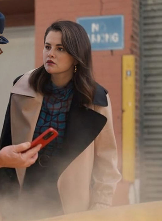 Harpoon Mabel Mora Inspired Beige & Black Coat - Only Murders in the Building Style
