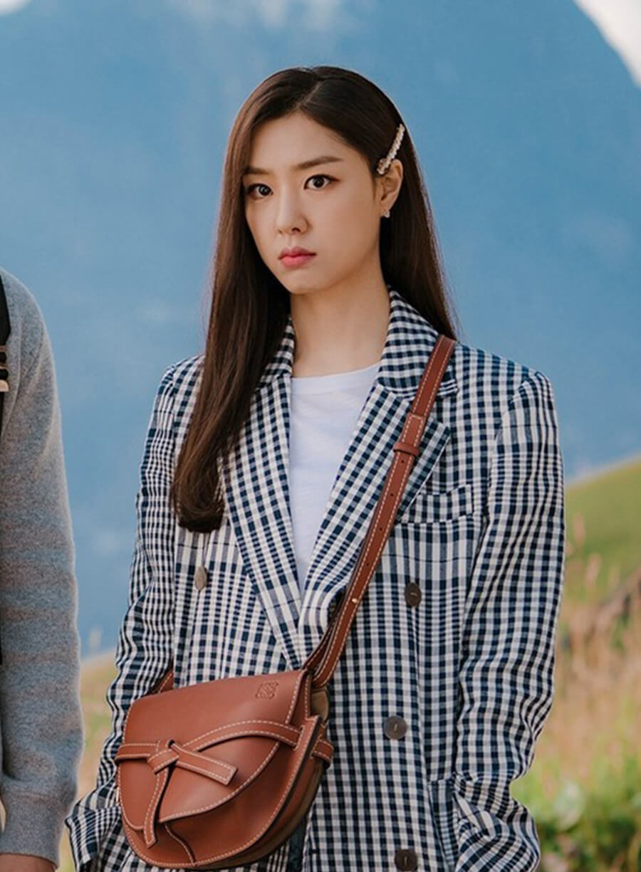 Harpoon Seo Dan Inspired White & Blue Coat - Crash Landing on You Style