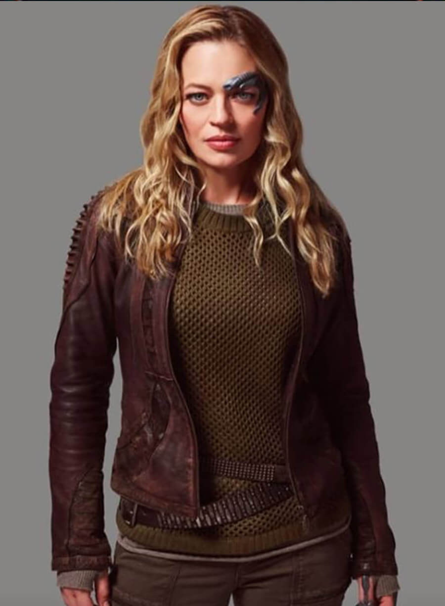 Harpoon Seven of Nine Inspired Brown Leather Jacket - Star Trek Picard Style
