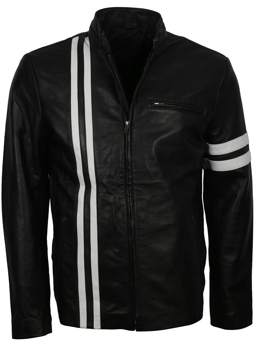 Harpoon SF Men's Driver Inspired Black Biker Jacket