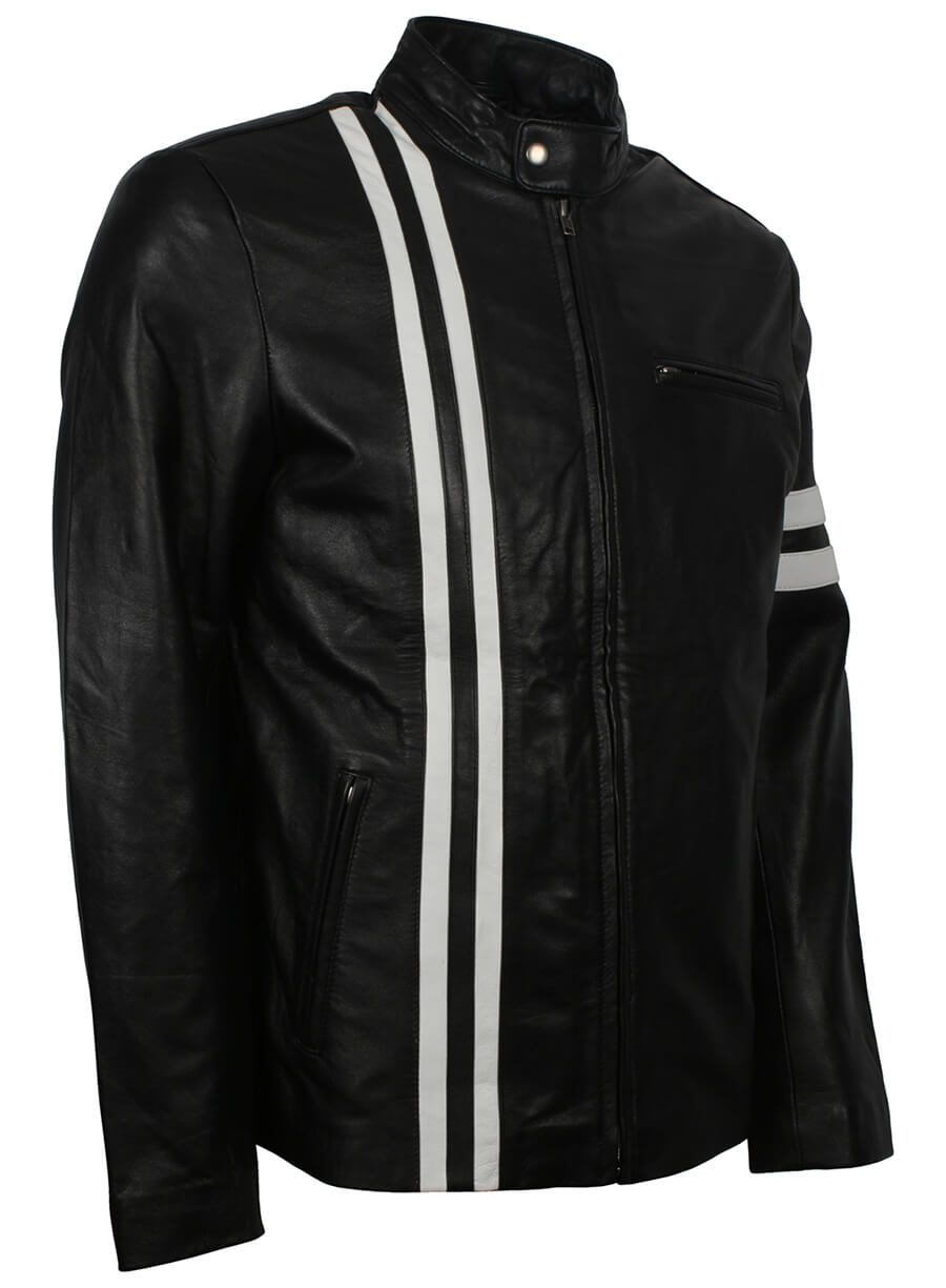 Harpoon SF Men's Driver Inspired Black Biker Jacket