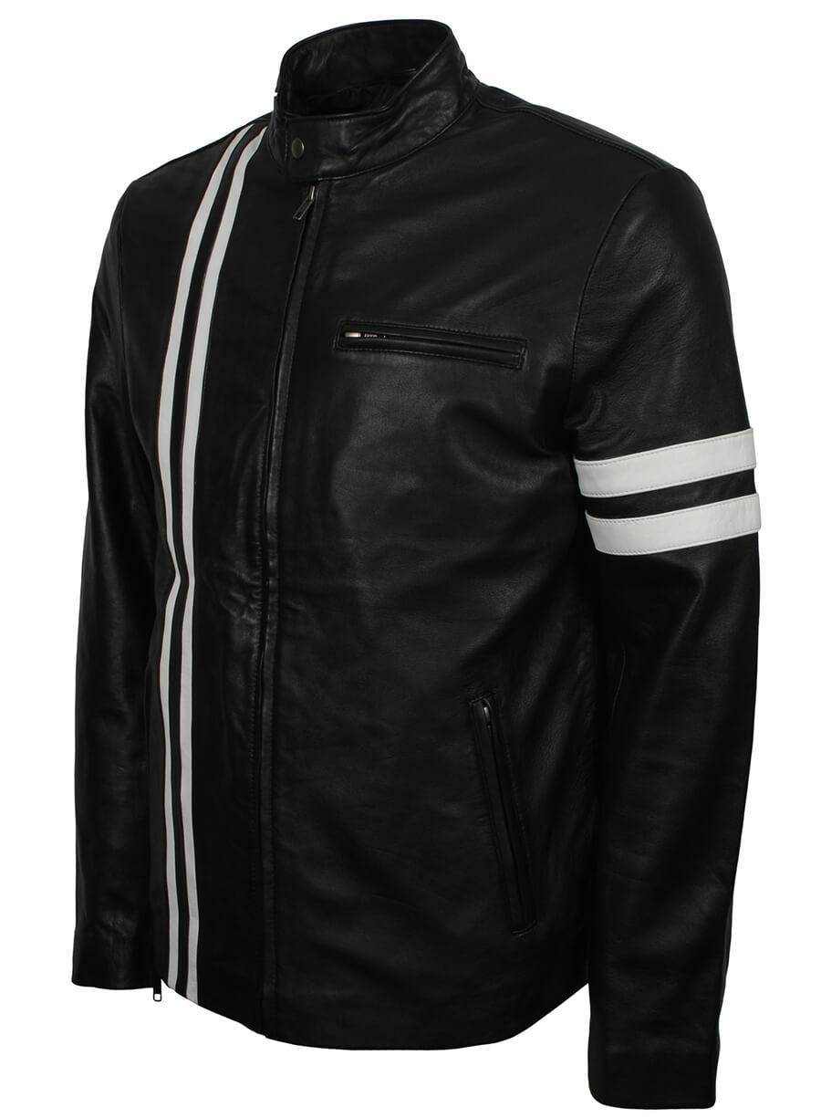 Harpoon SF Men's Driver Inspired Black Biker Jacket