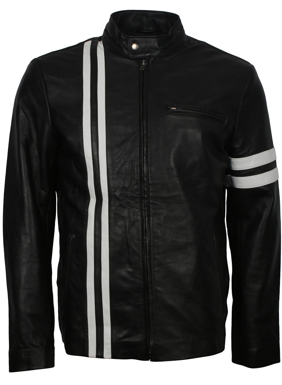 Harpoon SF Men's Driver Inspired Black Biker Jacket