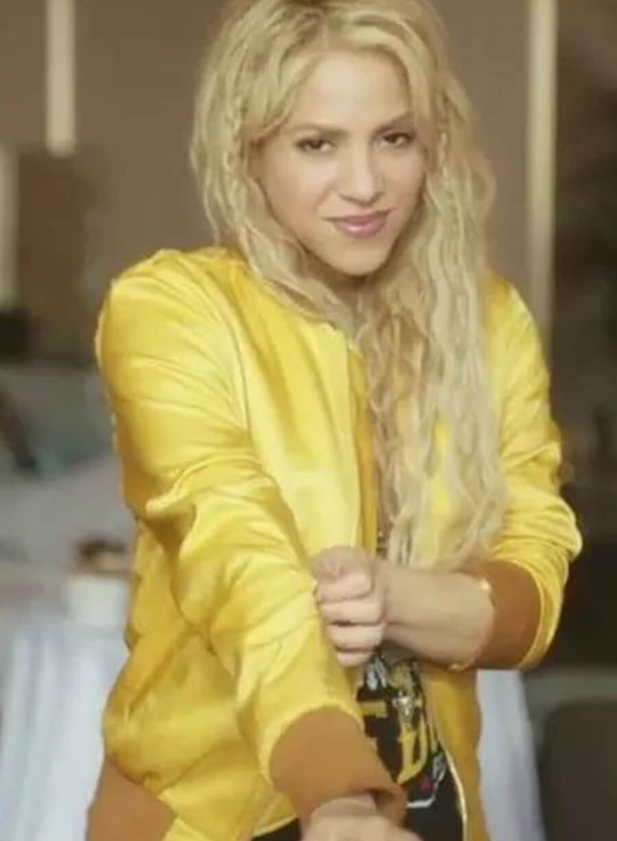 Harpoon Shakira Isabel Mebarak Inspired Yellow Bomber Jacket