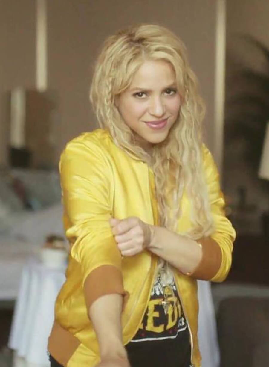 Harpoon Shakira Isabel Mebarak Inspired Yellow Bomber Jacket