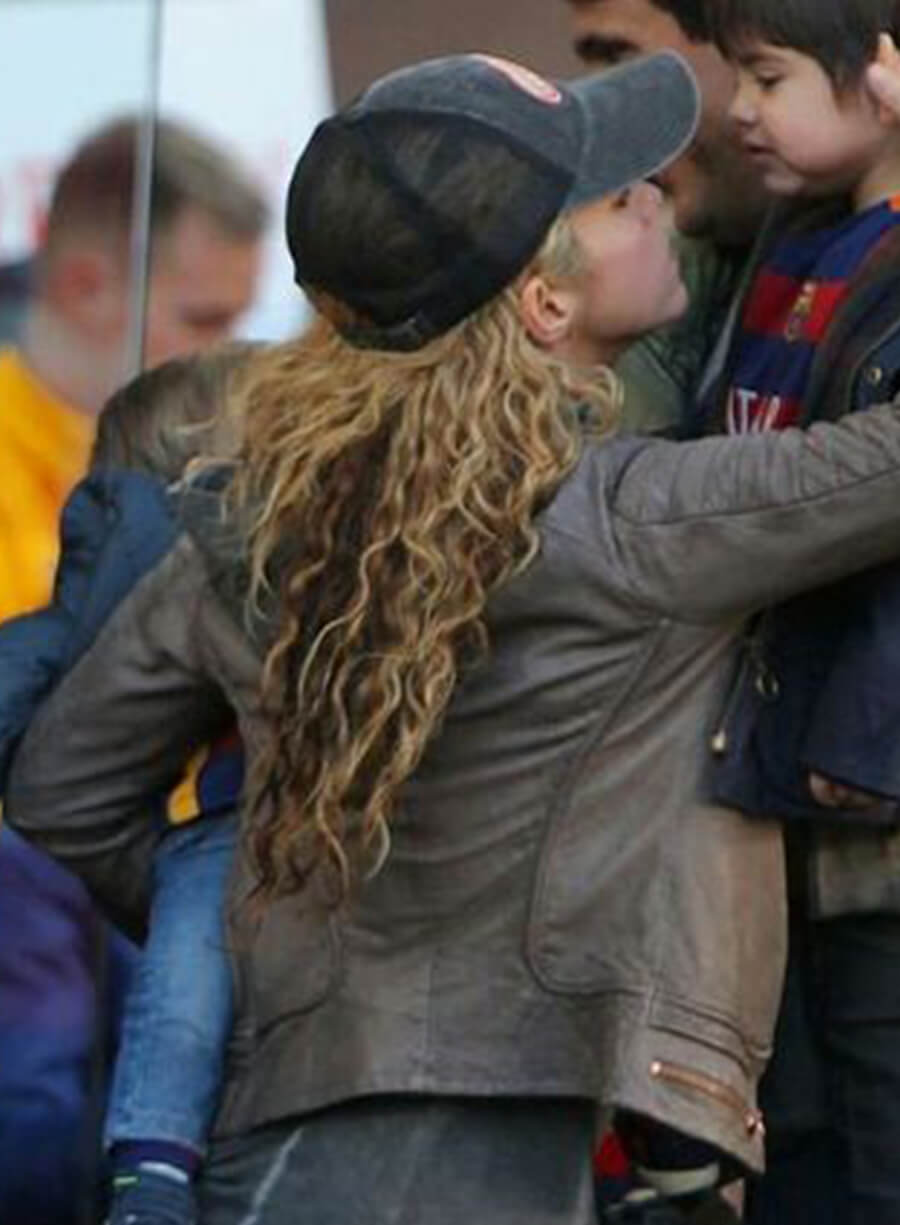 Harpoon Shakira Isabel Mebarak Inspired Grey Leather Jacket
