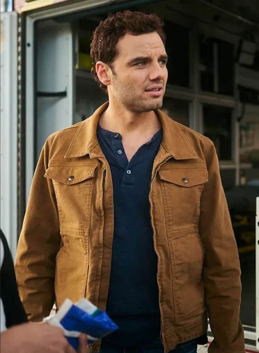 Harpoon Josh Mckenizie Inspired Brown Cotton Fabric Cotton Jacket - The Hunting Party Tv Series Style