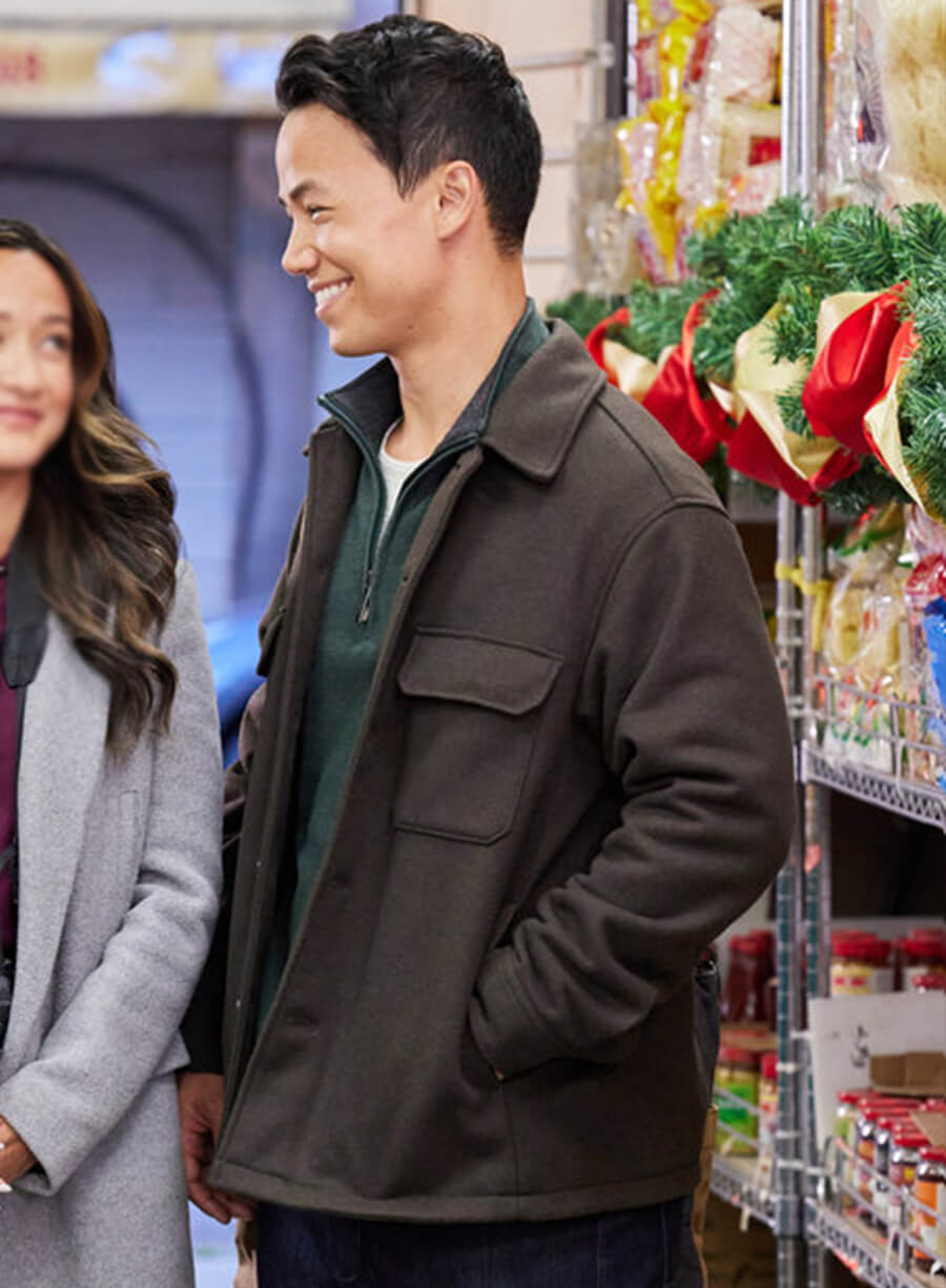 Harpoon Henry Inspired Black Leather Jacket - A Big Fat Family Christmas Style