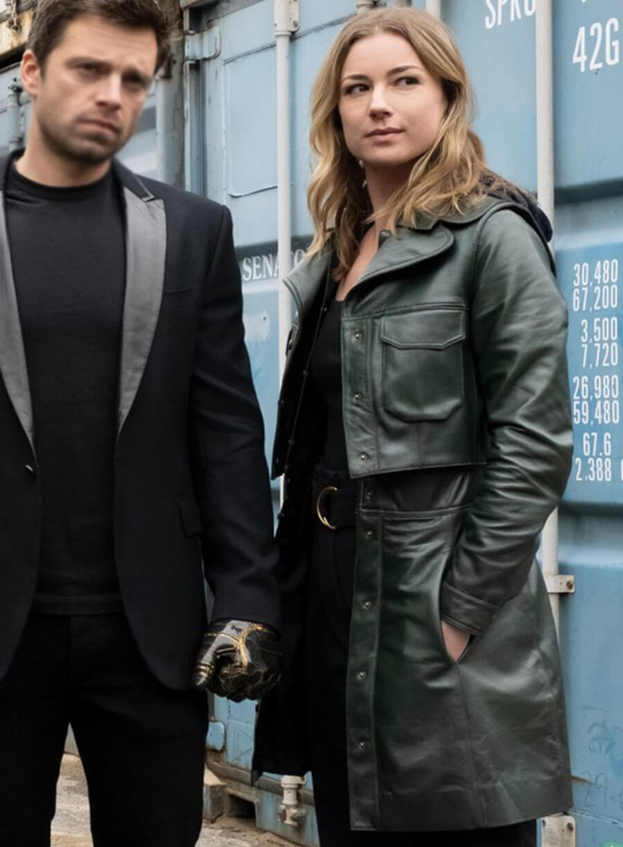 Harpoon Sharon Carter Inspired Green Coat - The Falcon and the Winter Soldier Style