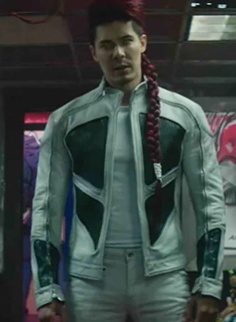 Harpoon Shatterstar Inspired White & Black Leather Jacket - Deadpool 2 Style