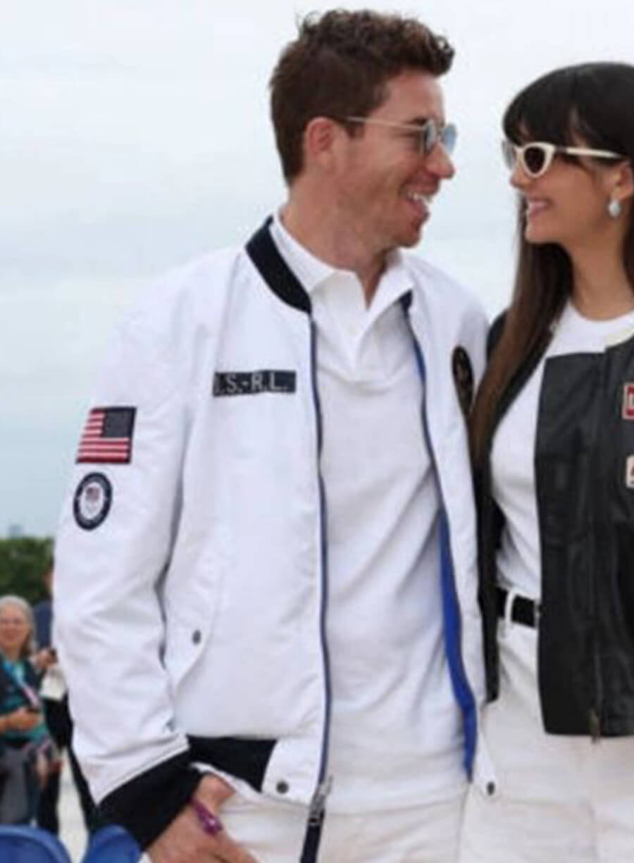 Harpoon Shaun Paris Olympics Inspired White Polyester Bomber Jacket - Shaun White Style