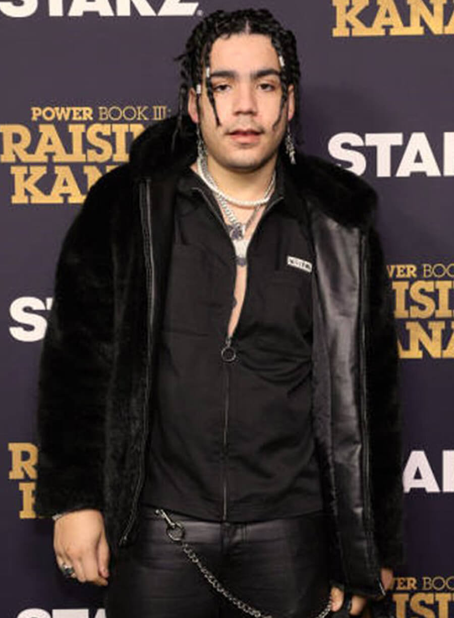 Harpoon Shawn 'Famous' Figueroa Inspired Black Leather Jacket - Power Book III Raising Kanan Style