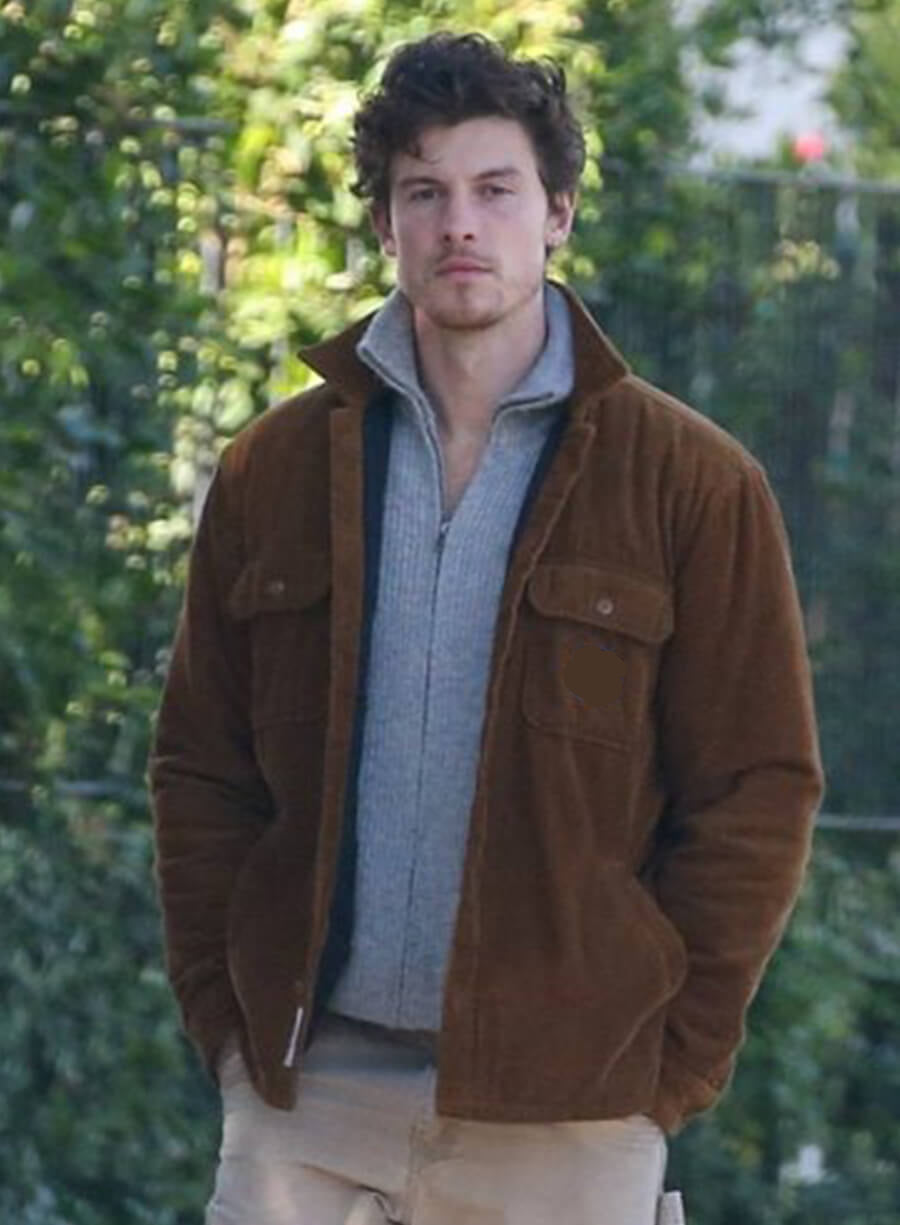 Harpoon Shawn Mendes Suede Inspired Brown Leather Jacket