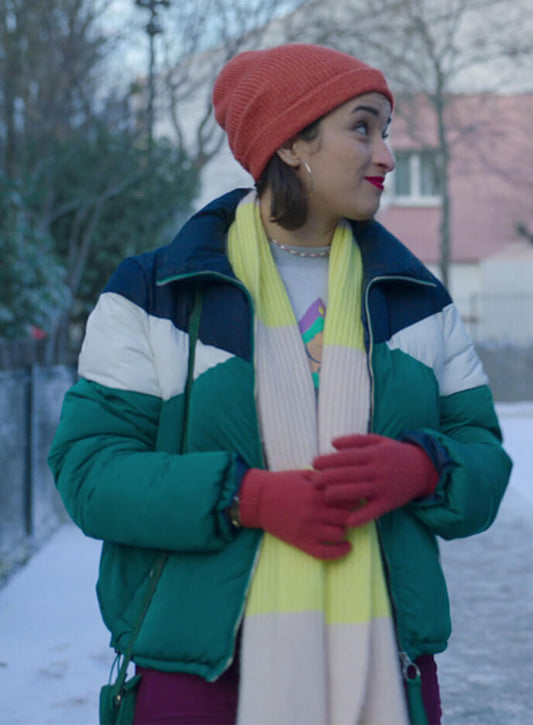 Harpoon Lila Inspired Green, White, Blue Leather Jacket - Christmas Flow Style