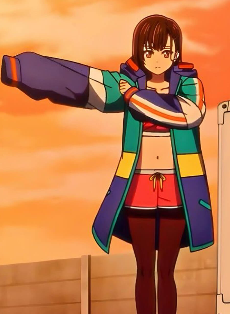 Harpoon Shizuka Mikazuki Inspired Multicolor Hooded Jacket - Zom 100: Bucket List of the Dead Style