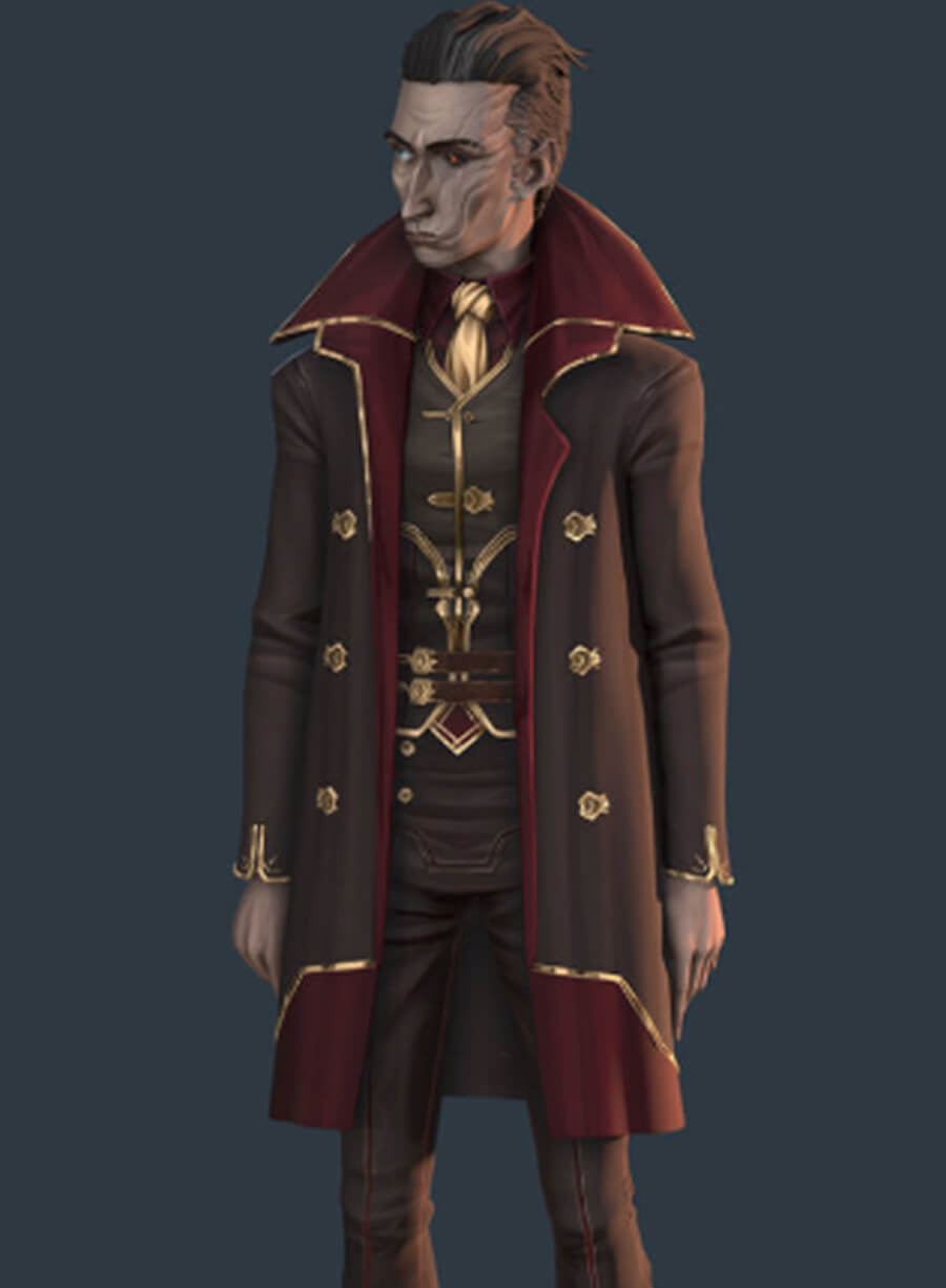 Harpoon Silco Inspired Brown & Maroon Coat - Arcane TV Series Style