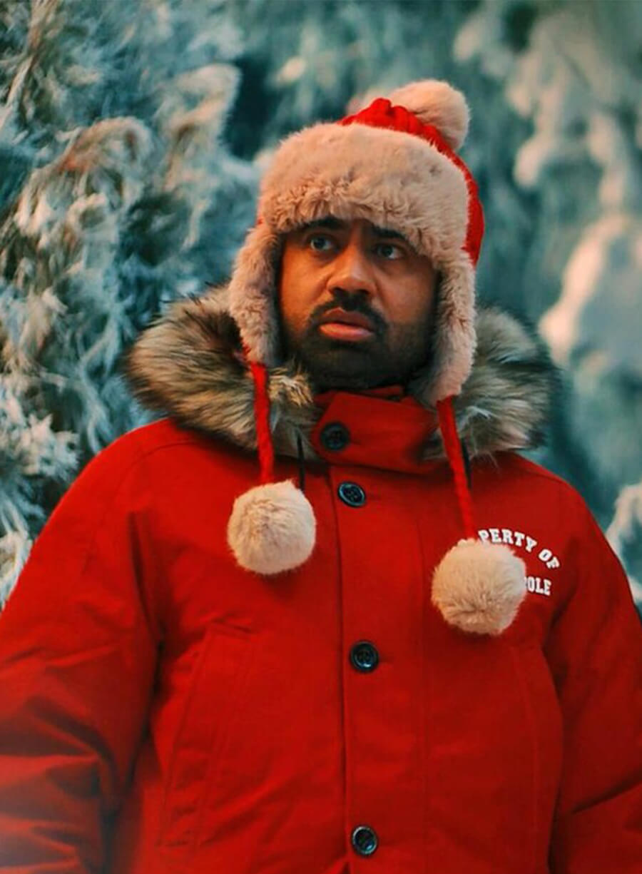 Harpoon Tim Allen Inspired Red Parachute Fabric Hooded Jacket - The Santa Clauses Style
