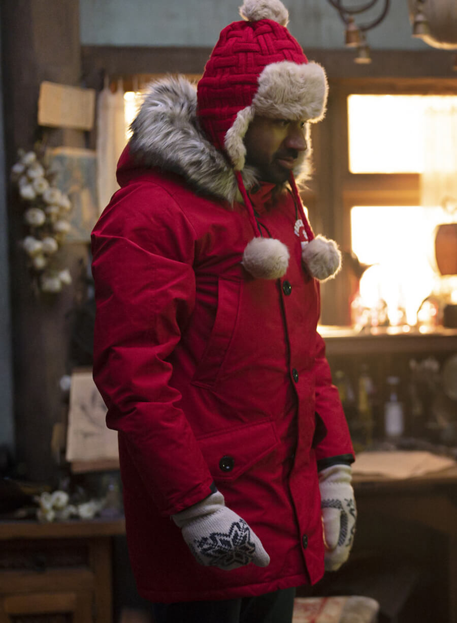 Harpoon Tim Allen Inspired Red Parachute Fabric Hooded Jacket - The Santa Clauses Style