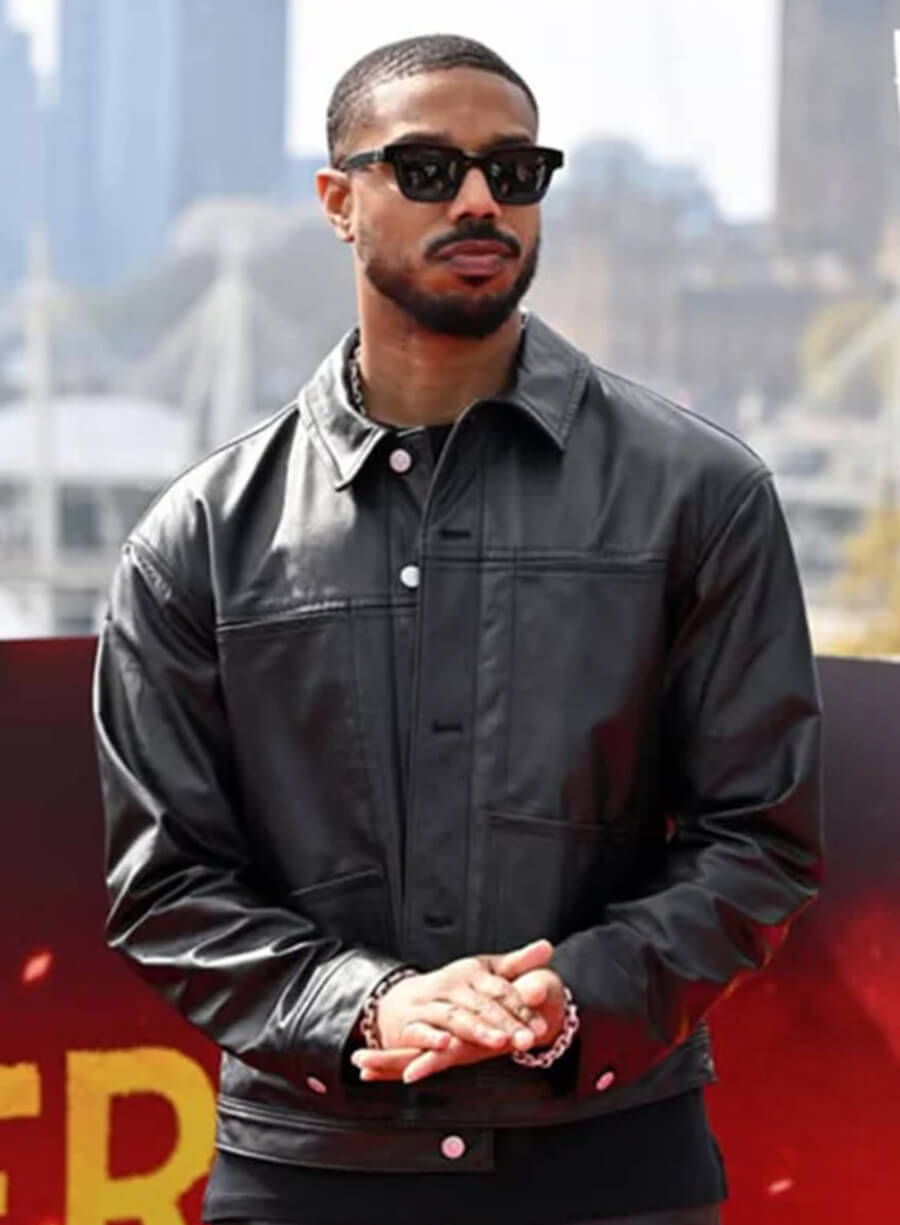Harpoon Stack Smoke Inspired Black Leather Jacket - Sinners Style