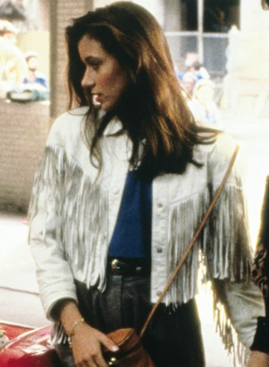 Harpoon Sloane Peterson Inspired White Real Leather Leather Jacket - Ferris Bueller's Day Off Style