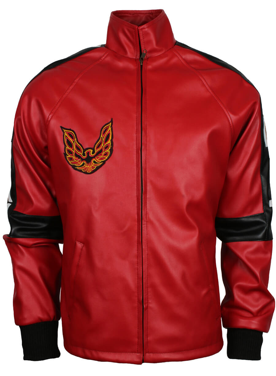 Harpoon Smokey & The Bandit Men Faux Inspired Red Leather Jacket