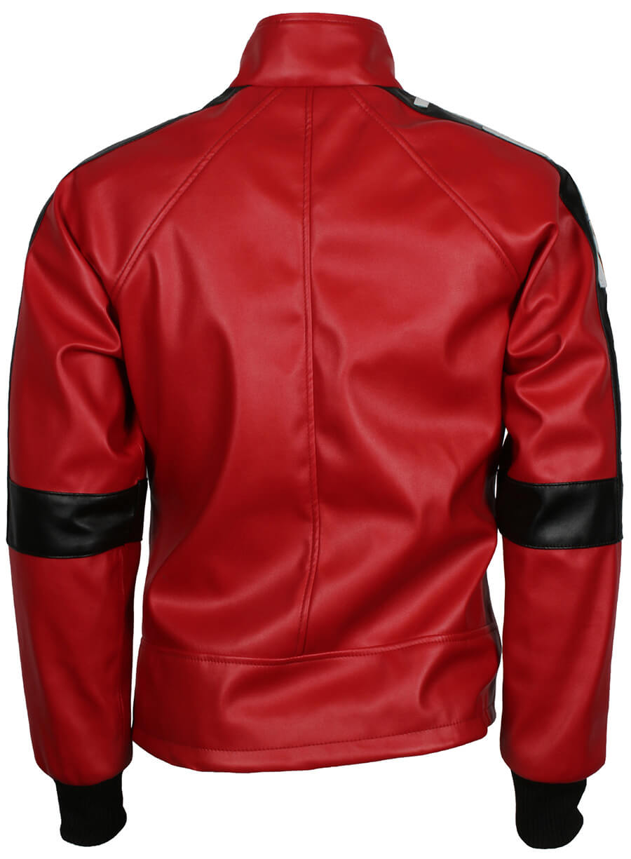 Harpoon Smokey & The Bandit Men Faux Inspired Red Leather Jacket