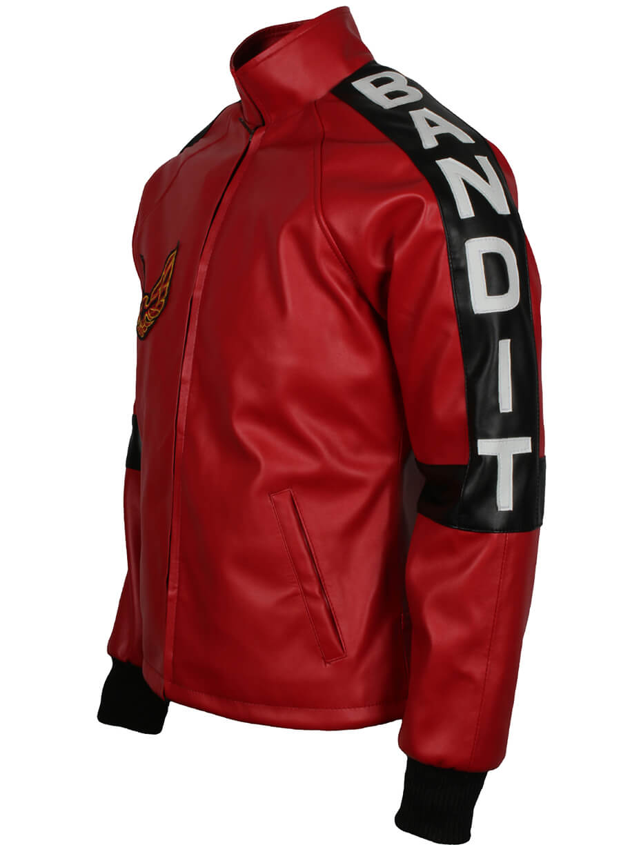 Harpoon Smokey & The Bandit Men Faux Inspired Red Leather Jacket