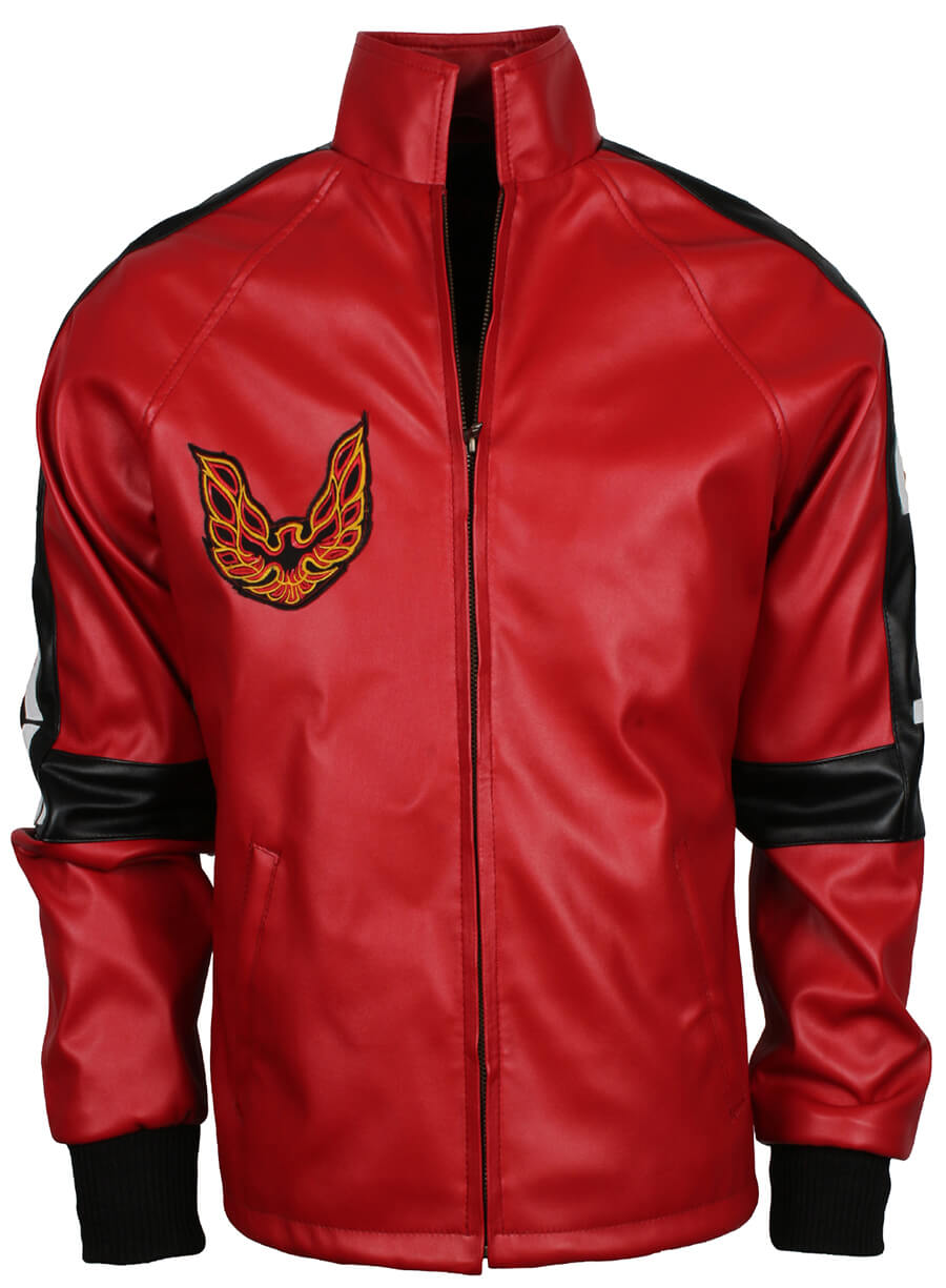 Harpoon Smokey & The Bandit Men Faux Inspired Red Leather Jacket