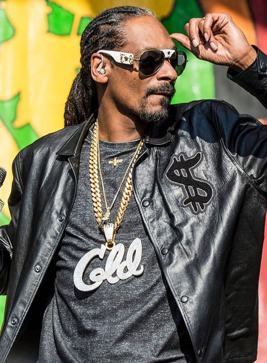 Harpoon Snoop Dogg Inspired Black Real Leather Leather Jacket