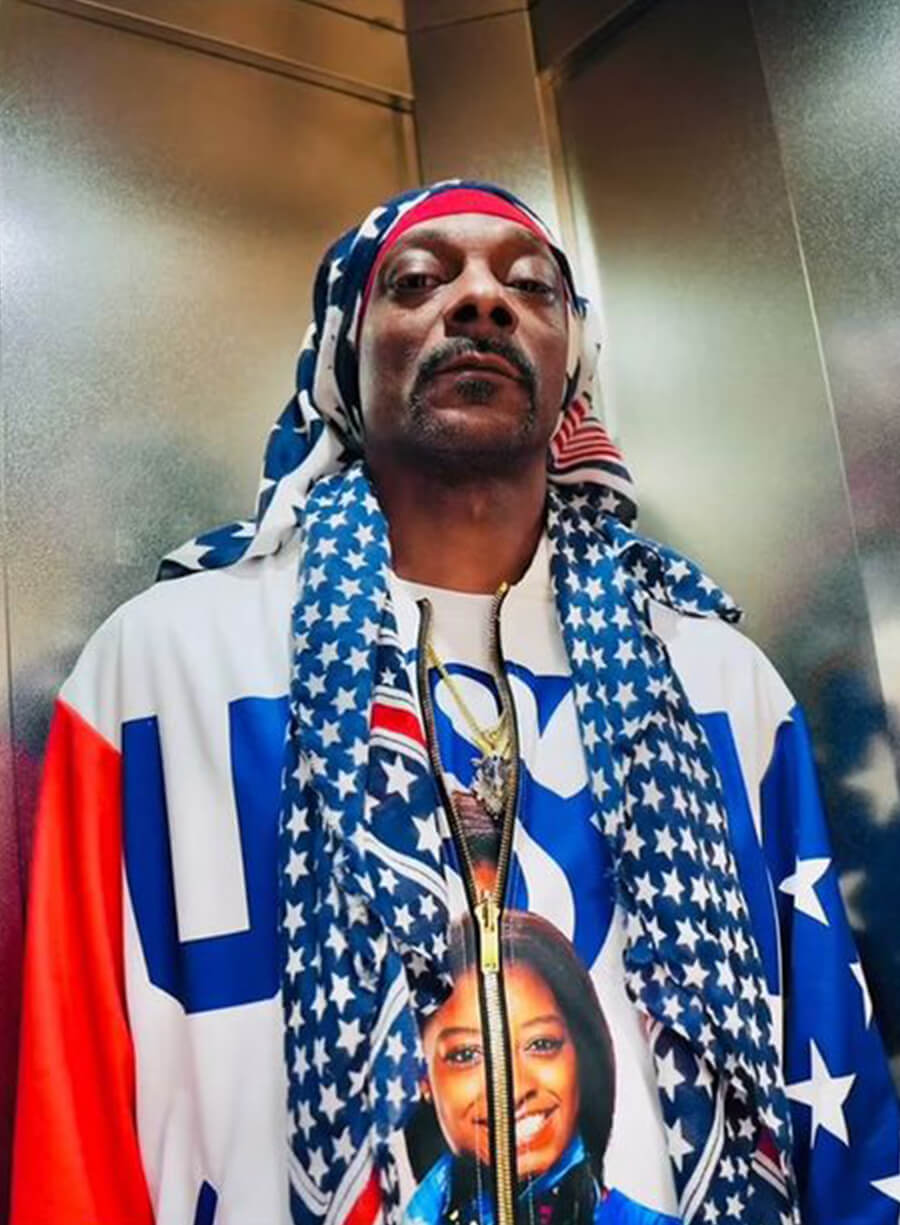 Harpoon Snoop Dogg Paris Olympics Inspired Multi-Color Polyester Fabric Bomber Jacket