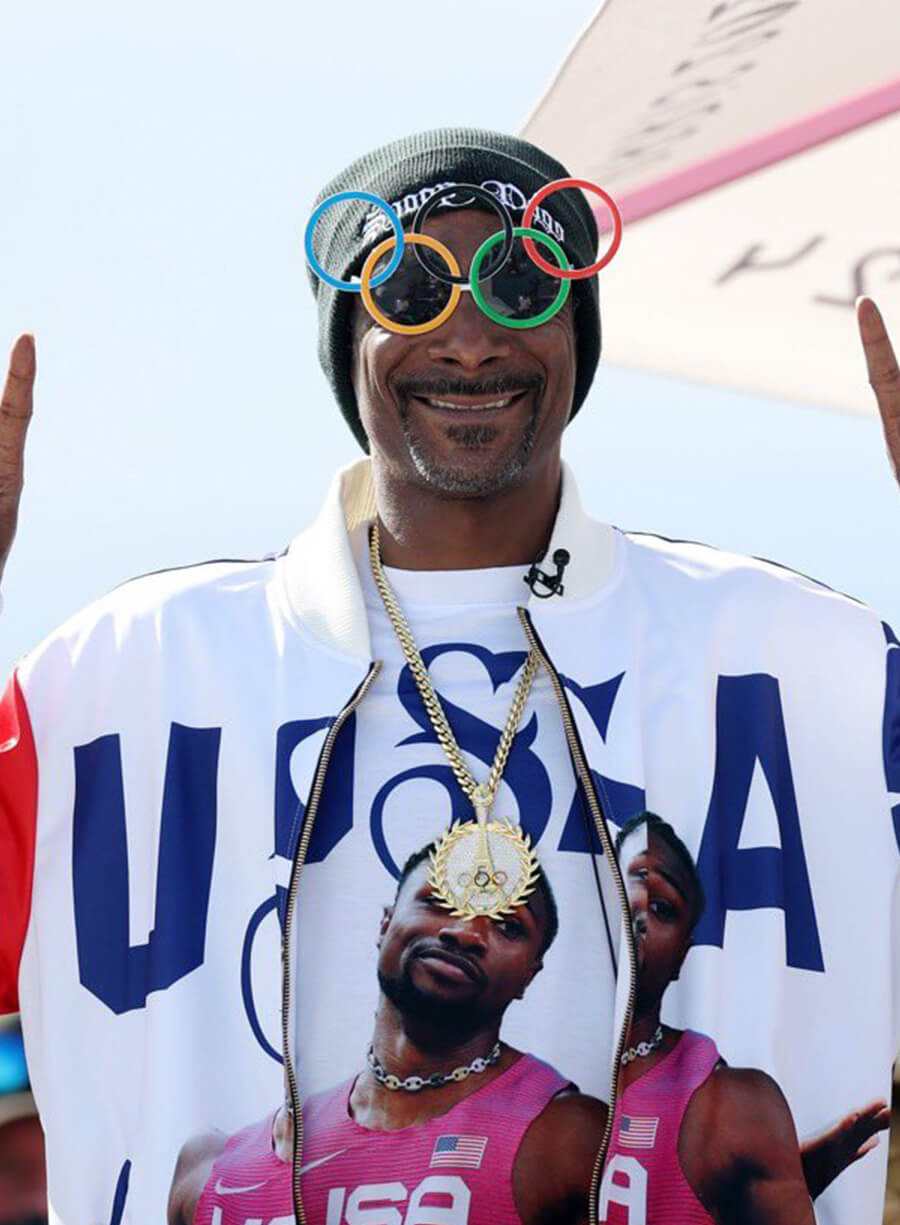 Harpoon Snoop Dogg Paris Olympics Inspired Multi-Color Polyester Fabric Bomber Jacket