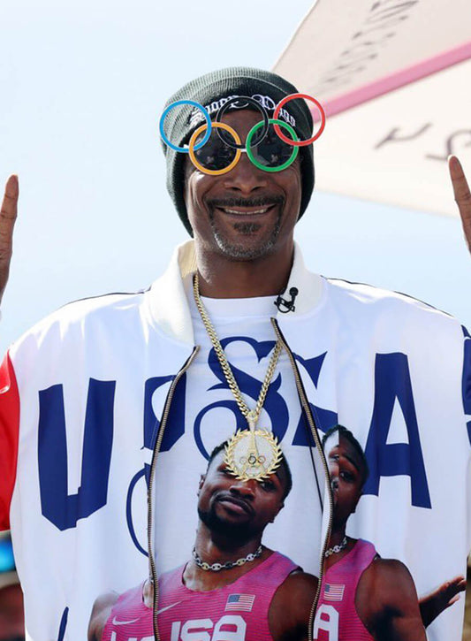 Harpoon Snoop Dogg Paris Olympics Inspired Multi-Color Polyester Fabric Bomber Jacket