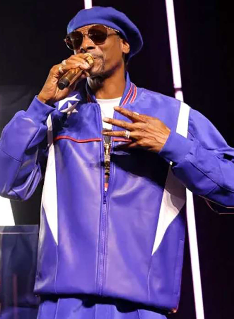 Harpoon Snoop Dogg Paris Olympics Purple Inspired Purple Real Leather Bomber Jacket