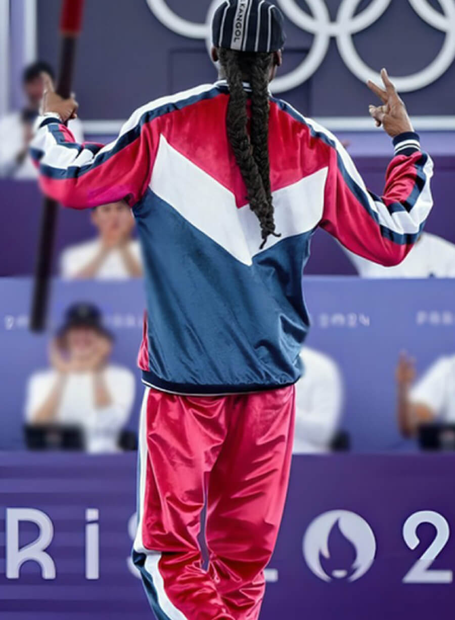 Harpoon Snoop Dogg Paris Olympics Velvet Tracksuit Inspired Multicolor Velvet Fabric Leather Jacket
