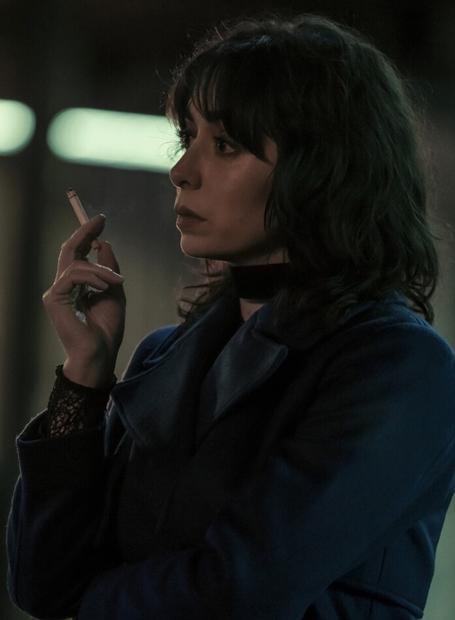 Harpoon Sofia Falcone Inspired Blue Wool Fabric Coat - The Penguin 2024 Style
