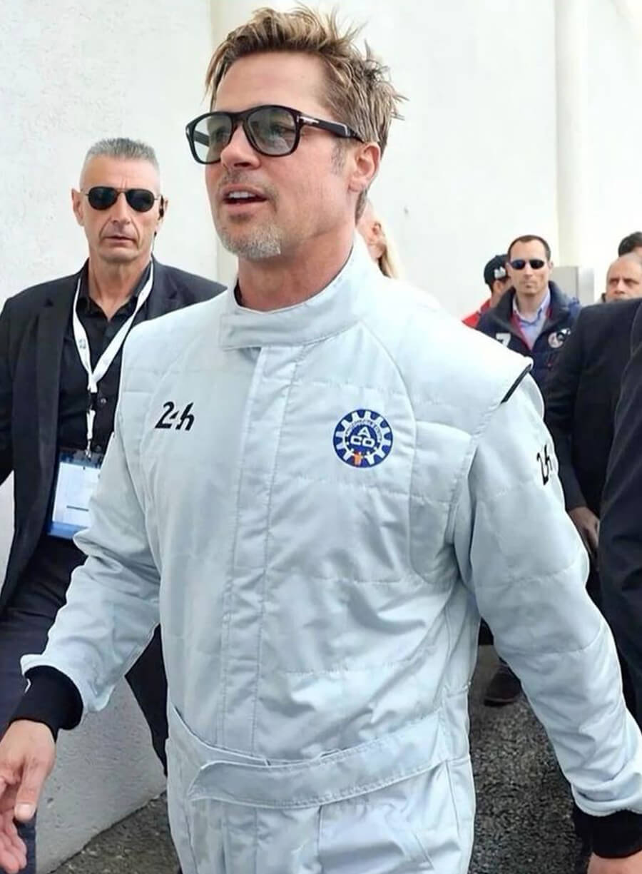Harpoon Sonny Hayes Inspired White Leather Jacket - F1 2025 Style