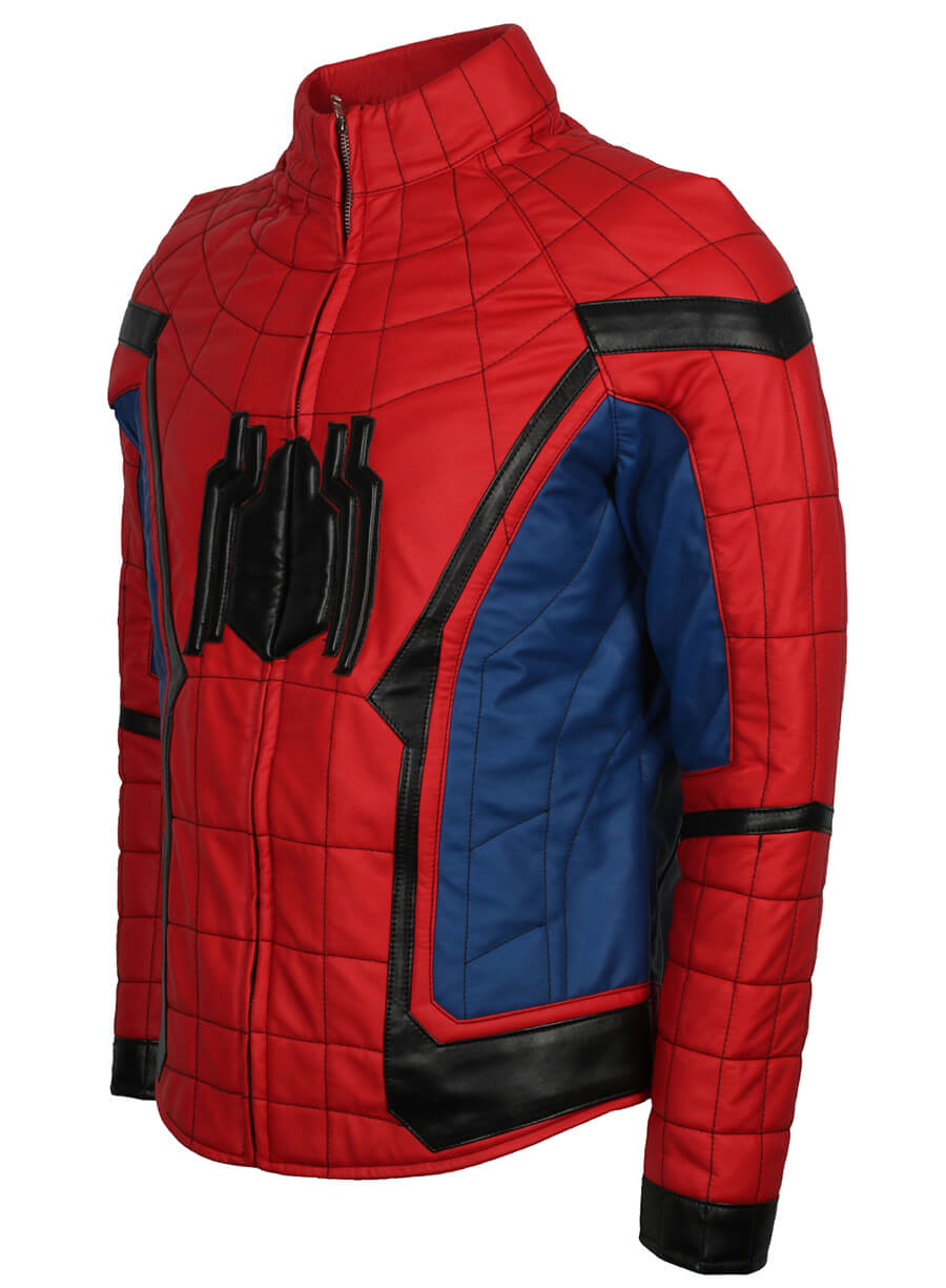 Harpoon Spiderman No Way Home Men Inspired Red Leather Jacket