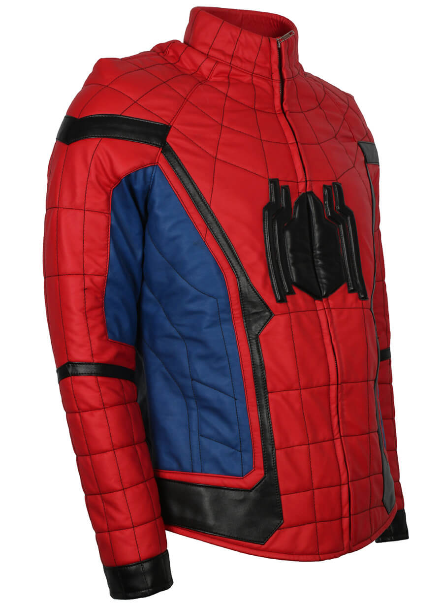 Harpoon Spiderman No Way Home Men Inspired Red Leather Jacket