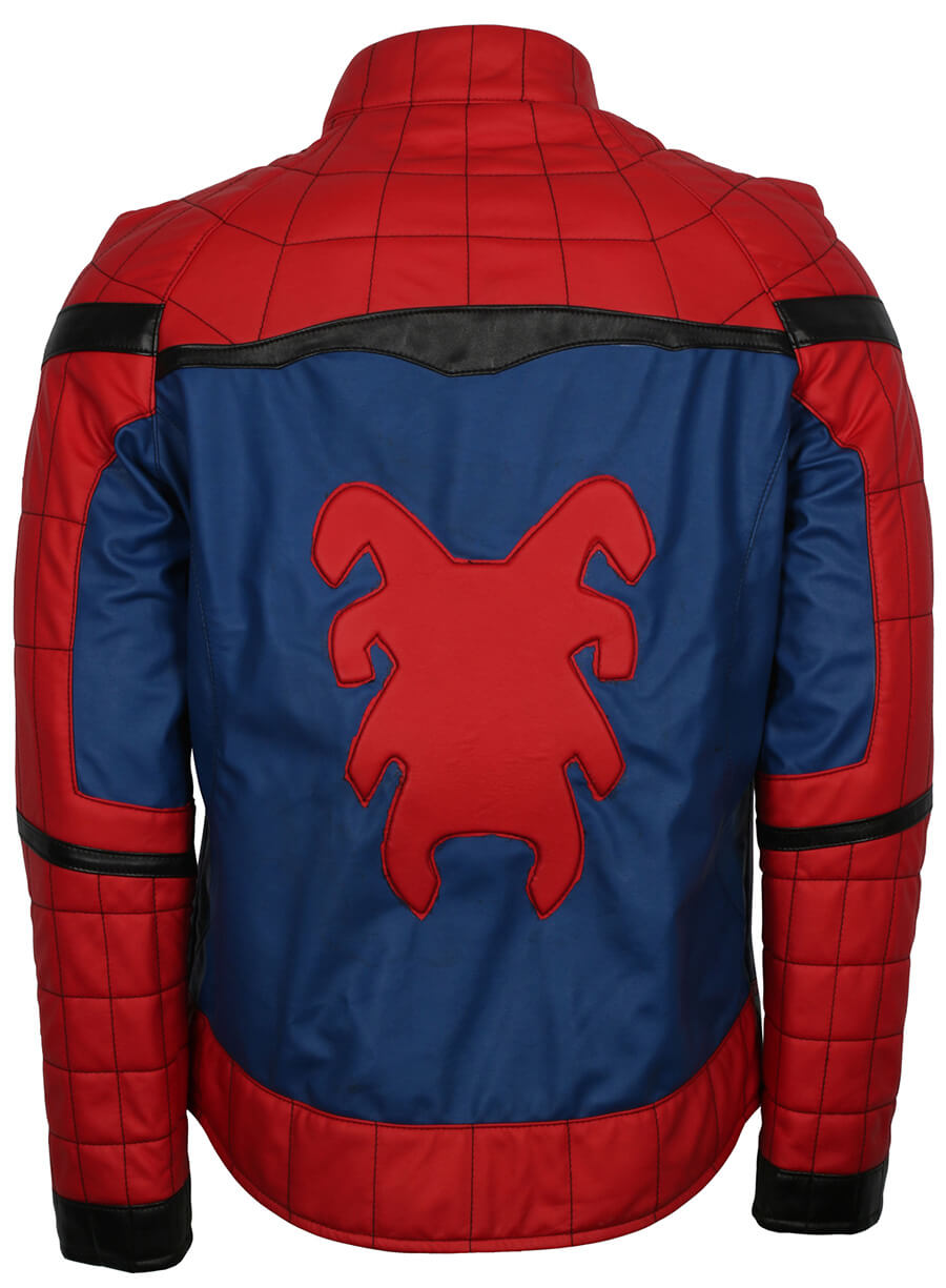 Harpoon Spiderman No Way Home Men Inspired Red Leather Jacket