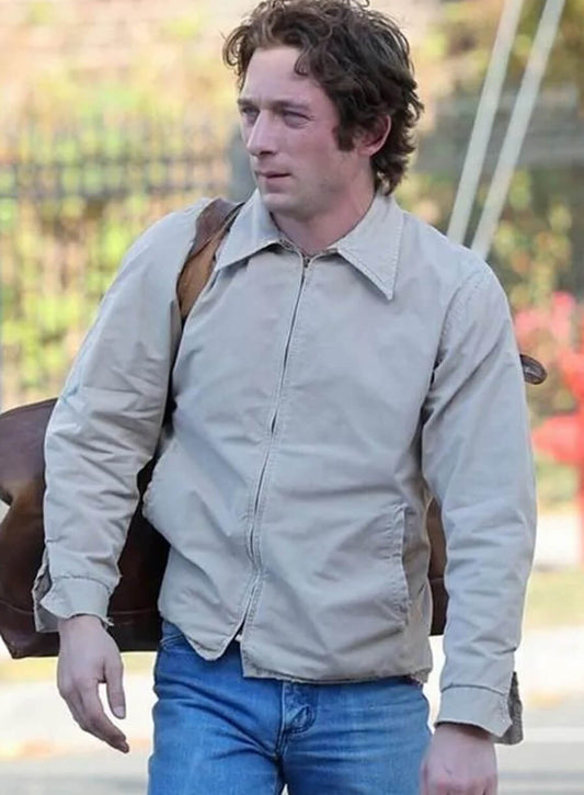 Harpoon Bruce Springsteen Inspired Beige Leather Jacket - Springsteen Deliver Me from Nowhere Style