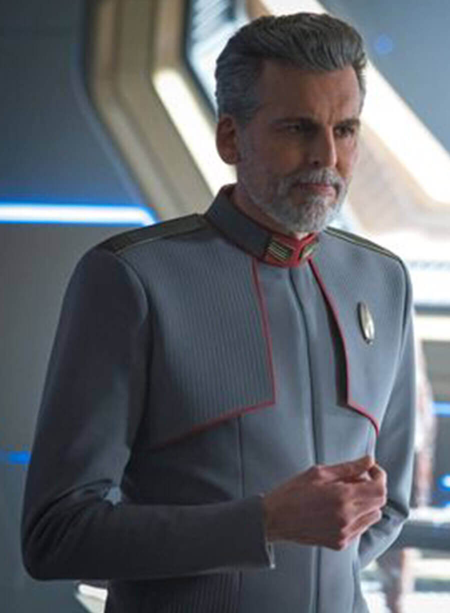 Harpoon Admiral Charles Vance Inspired Grey Leather Jacket - Star Trek Discovery S5 Style